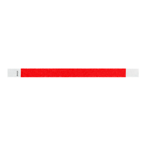 RED PAPER WRISTBANDS 500 3/4" RED TYVEK WRISTBANDS RED ARM BANDS 