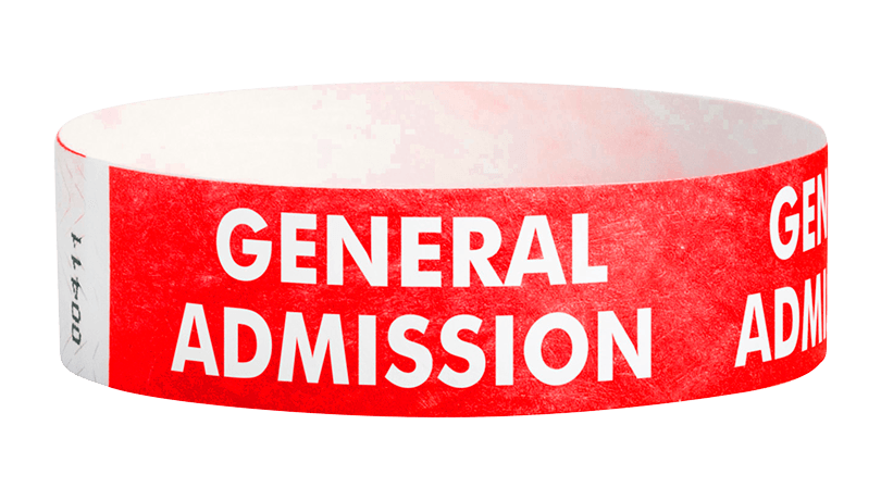 WristCo Red General Admission 34 Tyvek Wristbands  500 Pack Paper  Wristbands for Events  Amazonin Office Products