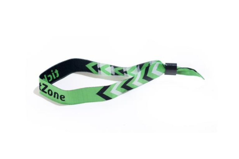 100, Black Secure and Stylish Admission Band for Events by myZone Printing Cloth Event Wristbands 