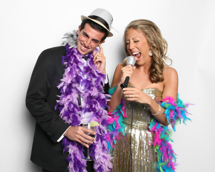 couple in a photo booth